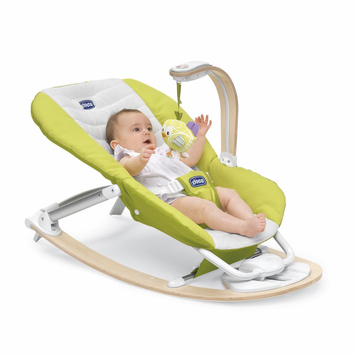 Кресло-качалка шезлонг от CHICCO I-FEEL Цвет green