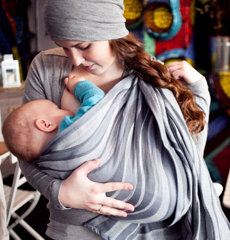 Слинг с кольцами Didymos, Waves Silver (серебряные волны) 3449 Rur