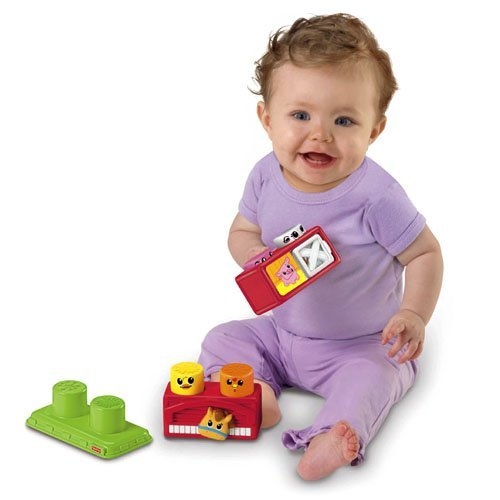 Fisher - Price (Фишер-Прайс) Игрушка Кубики-блоки с сюрпризами "Весёлые зверята". В ассортименте. 6+