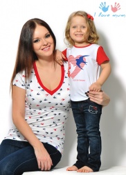 Футболка детская "I love Mum" ласточки