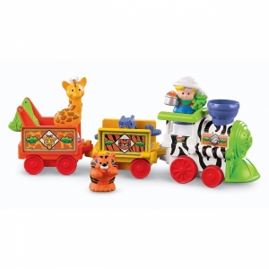 Fisher Price Паравозик Маленькие человечки "Музыкальный зоопарк" 12+