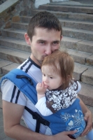6. Слинг, как ни что другое, сближает и вызывает нежность... Папа Вася и сынок Ванюша.